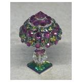 Miniature Tiffany style glass lamp