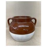 Stoneware double handled bean pot