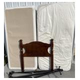 Twin size bed with frame