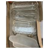 Glass, corn, cob dishes