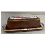 Hull pottery, butter dish