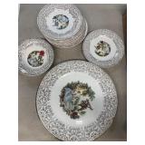 Imperial Victorian scene dishes