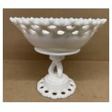 Milk glass compote