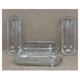 Glass corn dish holders