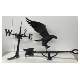 Eagle weathervane bracket that mounts on roof is