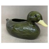 Porcelain duck planter