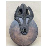 Wooden barn pulley