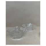 Clear, glass juice, squeezer