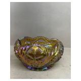 Carnival cut glass bowl