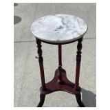Marble top round table