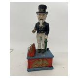 Cast iron uncle Sam bank
