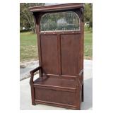 Antique Seated Hall Tree