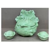 Cabbage, cookie jar, salt & pepper shakers