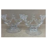 Glass candle holders