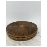 Wicker sewing basket