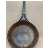 Metal camp site frying pan star symbol on handle