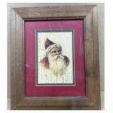 Santa Claus Print, Contemporary, Framed