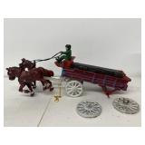Cast iron horse drawn wagon