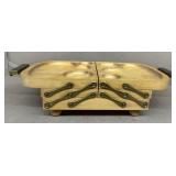 Mid-century, folding serving tray wooden