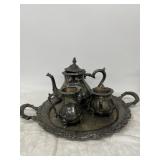 Silver plated tea set