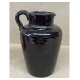 Brown stoneware pitcher