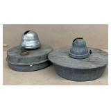 (2) Galvanized Oil Lamps