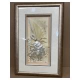 Angel hair framed art signed AVA