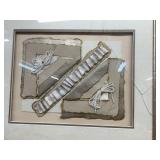 SAMI framed art glass is cracked on frame