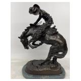 "Rattlesnake",  F.  Remington Bronze Statue