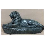 Algerian panther by BARYE bronze statue