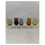 Colored wine glasses