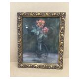 Painting, a flower in vase signed