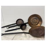 Copper decorative long ladles