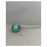 Glass ball yard ornament
