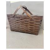 Wicker picnic basket with wicker basket insert