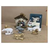 Lennox Christmas ornament marble figures, etc.