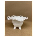 Imperial glass three footed bowl