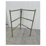 Green paint and quilt rack