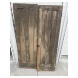 Pair wooden doors