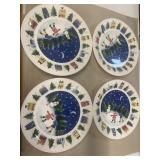 Winter Wonderland Christmas plates