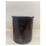 Brown stoneware crock