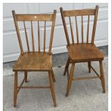 (2) Plank Bottom Chairs
