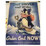 Wartime COAL advertising poster