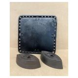 Cast iron set iron pan with two sides