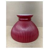 8 inch burgundy, glass shade