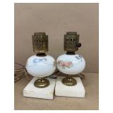 Pair of hand-painted table lamps