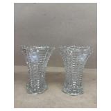 Indiana glass, mayflower, pattern, bud vases