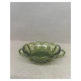 Double handled green bowl