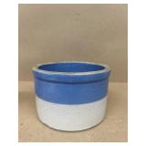 Stoneware bowl, blue and white