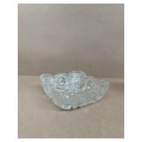 Old quilt pattern, cut glass candy dish